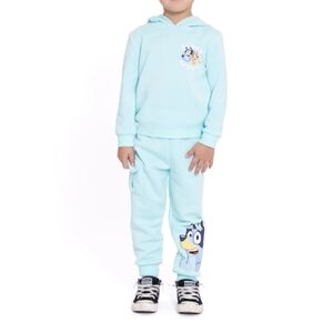 Bluey and Bingo Baby Boys Size 12M Hoodie and Joggers Set Aqua